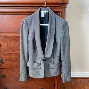 Cute Max Studio gray V-neck, one-button front, lined jacket.  Size 2.